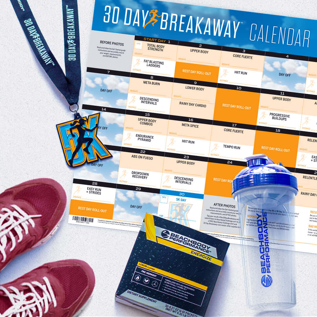 30 day breakaway workout calendar